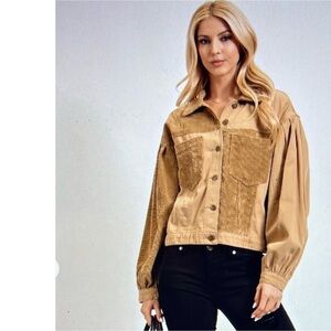 Easel Corduroy Jean Jacket